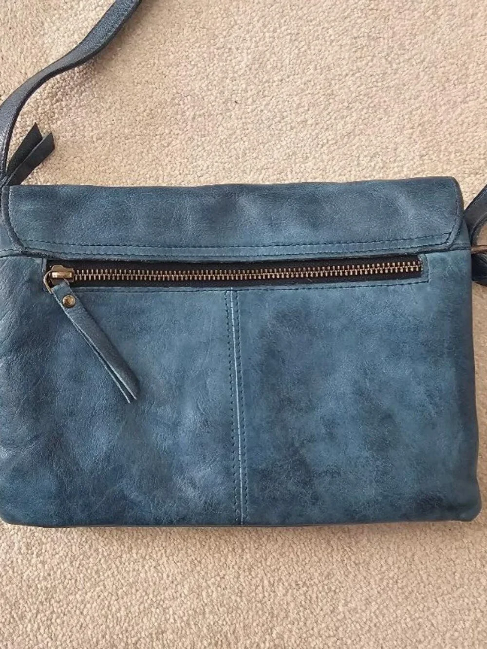 latico Marcus Denim Leather Crossbody Bag